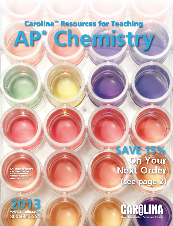 Carolina Biological Supply Companys 2013 AP Chemistry Cover