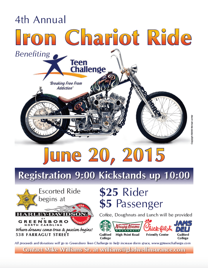 Iron Chariot Fundraising Advertising Flyer 2015
