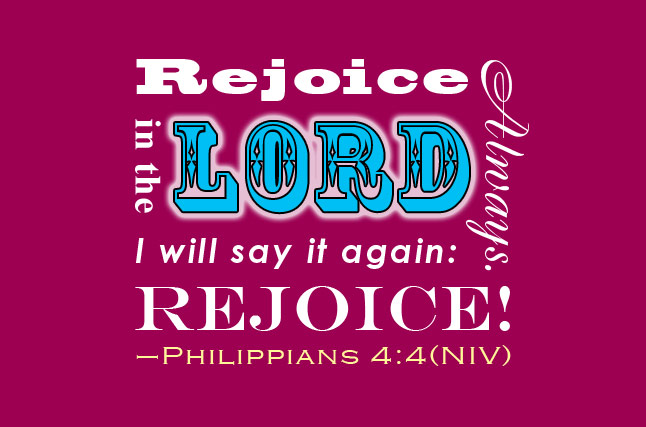 Rejoice in the Lord web home page image