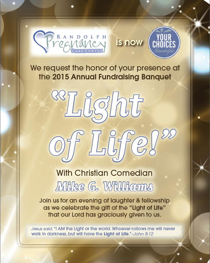 Your Choices Randolph Banquet 2015 Invitation Side One