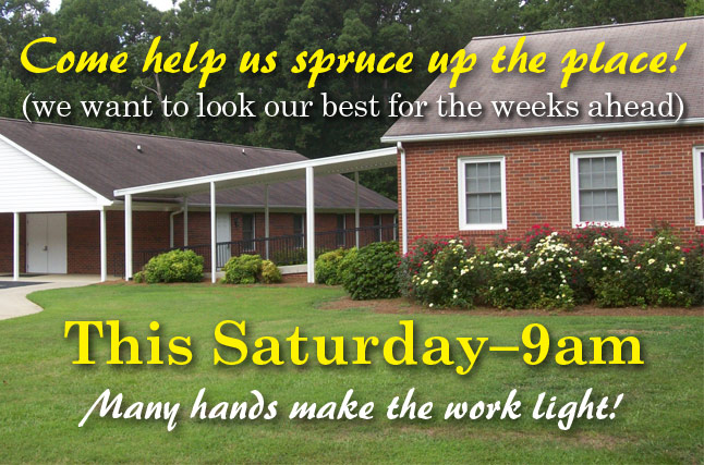 Spoons Chapel Christian Church Work day home page image