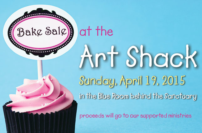 Image designed for web home page for a bake sale put on by children of the church