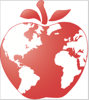 FFIM Logo Apple with World Map