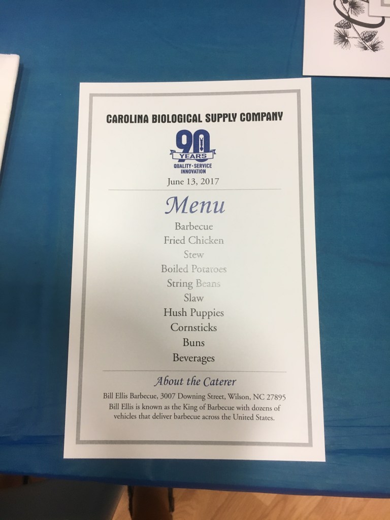 Menu card